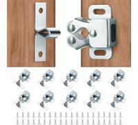 10 Pezzi Chiusure per Mobili, Chiusura a Doppio Rullo Cattura con Viti, Blocca Ante, Porta Latch Cattura Porta, Chiusure a Doppio Rullo-per Armadietto, Porta Appendiabiti