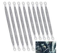 10 Pezzi Cinghia di Massa del Motore, 250/300mm Cavo di Massa Auto Cavo per Cinghia di Massa Automobilistica Connettori per Cinghia di Massa per la Maggior Parte delle Auto (Argento)