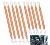 10 Pezzi Cinghia di Massa del Motore, 250/300mm Cavo di Massa Auto Cavo per Cinghia di Massa Automobilistica Connettori per Cinghia di Massa per la Maggior Parte delle Auto (Rame)