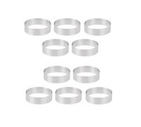 10 pezzi circolari in acciaio inox for crostata, anello for torta, strumenti for la cottura, mousse perforata, 8 cm