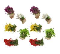 10 Pezzi Ciuffo di Piante in Miniatura Modello di Cespugli | Resina, per Scenari Soldato e Sabbia, Decorazione per Alberi Architettonici e Trenino