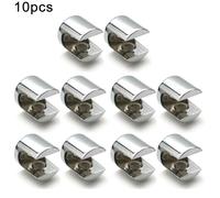 10 pezzi clip a morsetto 6-12 mm casa cromo lucido ripiani argento staffe
