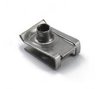 10 Pezzi Clip a U Filettate in Acciaio al Manganese Argento | M4, Punto di Fissaggio Robusto, per Cavi e Viti Auto, Manutenzione Veicolo