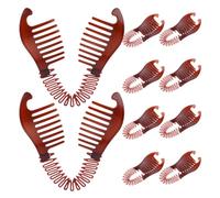 10 Pezzi Clip Banana Retrò per Donne, Plastica Marrone | Uso Rapido Nelle Mattine Intense e Viaggio, Delicato sui Capelli, Facile da Usare, Versatile