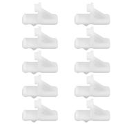 10 Pezzi Clip di Supporto per Ripiani, Plastico Bianco | Griglie a Filo e Rastrelliere Metalliche, Montaggio Delicato, Uso in Caffè e Assistenza Distributori