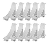 10 Pezzi Clip Frigorifero in Alluminio Argento | Morsetto Laterale per Congelatore, Design a Coda di Rondine Curva, Uso Semplice, Non Si Deforma Facilmente