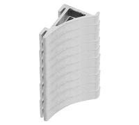 10 Pezzi Clip in Alluminio per Ripiani Frigorifero, Argento | Facile da Installare, Design a Coda di Rondine Curva, Supporto Mensola Frigo, Uso su Scaffale