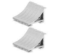 10 Pezzi Clip in Alluminio per Ripiano Supporto Robusto | Design a Coda di Rondine Curva, Colore Argento, per Congelatore e Vetrina
