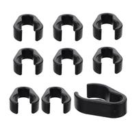 10 Pezzi Clip per Cavi per Microfono in Plastica Nero, 20 MM | Gestione Ordinata del Cavo, Anti-attorcigliamento e Stabilità, per Aste Grandi, Palco e Discorsi