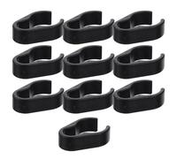 10 Pezzi Clip per Cavi per Microfono per Aste Microfono 25mm Nero | Plastica Leggera, Compatibile Cavi Xlr, per Home Studio e Discorsi Pubblici, Formato Compatto