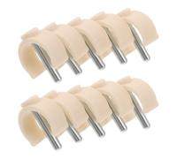 10 Pezzi Clip per Deambulatore e Bastone, Supporto Sicuro Beige | Plastica e Metallo, Montaggio senza Attrezzi, Uso su Deambulatore e Ausili la Mobilità, Design Coordinato
