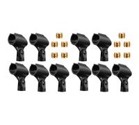 10 Pezzi Clip per Microfono Wireless con Adattatore Femmina, Nero | PE e Abs, Diametro Interno 29, 3mm, Presa Stabile, per Voci e Lezioni