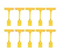 10 Pezzi Clip Porta Cartello Merce Giallo in Pp, Regolabile | Design Semplice ed Elegante, Resistente alla Deformazione, per Esporre Cartelli su Scaffali e Banchi