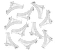10 Pezzi Clip Ripiano Freezer in Alluminio Argento | Kit Gancio Curvo a Coda di Rondine, Installazione Semplice, Non Si Deforma