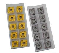 10 pezzi CNMG431CNMG120404 + 10 inserti in carburo CNMG432CNMG120408, ottimizzati per prestazioni di taglio dell'acciaio