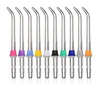 10 Pezzi Colorato Water Flosser Ricambi Compatibile con WaterPik, Ricambi Water Flosser Ugello per Irrigatore dentale, Irrigatore dentale Ugello per la pulizia dei denti gengive Brackets