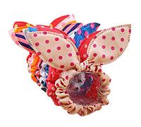 10 pezzi colori assortiti carino chiffon dot orecchie di coniglio capelli fiocco testa cravatta elastici coda di cavallo supporto caldo per ragazze adolescenti