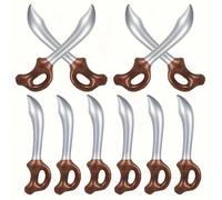 10 pezzi Coltelli a forma di teschio gonfiabili, in materiale PVC, spade gonfiabili, adatti per feste, giochi, eventi, performance teatrali, accessori per foto, accessori per costumi, feste a tema, re