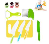 10 Pezzi Coltello da Cucina per Bambini, Coltelli da Cucina Per Bambini, Coltelli per Bambini Set Coltello da Frutta in Plastica, Set Di Coltelli Da Cucina Per Bambini per Tagliare Frutta o Verdura