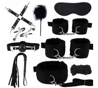 10 Pezzi Combinazione Nero Nylon Classico Indoor Fitness Set, con Bastone di Piuma E Braccialetto in Nylon - D4-IT