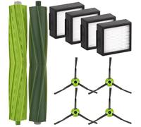 (10 Pezzi) Combo j7 Kit di Parti di Ricambio pour iRobot Combo j7, Combo j7+, Combo j9+, Combo 10 Max Robot Aspirapolvere, Spazzola a Doppio Rullo in Gomma, 4 Filtri HEPA, 4 Spazzole Laterali