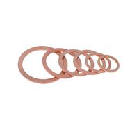 10 pezzi/confezione 2 mm di spessore M4 5 6 7 8 10 12 14 15 16 17 18 20 21 22 24 25 26 mm Rondella in rame Guarnizione solida Tappo della coppa dell'olio(14x22x2mm)