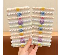 10 pezzi/confezione Accessori per capelli alla moda, dolci e carini per le donne, elastici spessi e ad alta elasticità con motivi a righe di anguria, arancia e limone, adatti per uso quotidiano, casa,