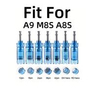 10 PEZZI/CONFEZIONE Cartucce di ricambio per aghi microneedling Ultima A9 M8S A8S, punte di aghi 12 PIN / 24 PIN / 36 PIN / 42 PIN / Cartucce di ricambio per microneedling a spillo tondo Nano 10 pezzi