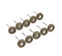 10 Pezzi/confezione Mini Trapano Spazzola Abrasiva In Nylon Lucidatura Ruota Con Gambo Da 3 Mm Compatibile Con Set Di Accessori For Utensili Rotanti Dremel(Yellow)