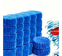 10 pezzi/confezione Pulitore per water in schiuma blu con fragranza di gelsomino, forniture per la pulizia della casa, blocco profumato, confezione vecchia/nuova casuale Tagli UnicaFibra chimica