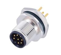 10 pezzi Connettore a spina M12 A Connettore di codifica Filettatura di montaggio posteriore M16x1