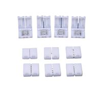 10 pezzi Connettore a striscia 8 mm 2 pin 3 4 3528 5050 RGB monocolore senza saldatura PCB Board Wire Free Welding(4P 8MM)