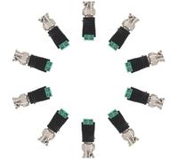 10 Pezzi Connettore Bnc Maschio Morsetti a Vite per Dispositivi | Contatti Nichelati e Rame, Corpo ABS Ritardante di Fiamma, per Installazioni in Spazi Stretti e Adeguamenti