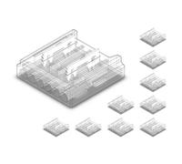 10 Pezzi Connettore Rapido 12mm Monocolore per Striscia LED Senza Saldatura