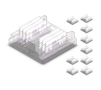 ZOREI 10 Pezzi Connettore Veloce 6 Pin, Per Unire 2 Striscia Led COB o RGBWW da 12mm, Senza Saldatura e Trasparente