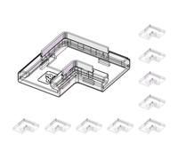 10 Pezzi Connettore Rapido L 4 in 1 per Striscia LED 10mm Curva Senza Saldatura