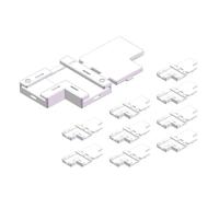 10 Pezzi Connettore Rapido L per Striscia LED 10mm con Coperchio Curva No