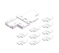 10 Pezzi Connettore Rapido L per Striscia LED 10mm con Coperchio Curva No Saldat