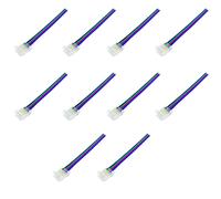 10 Pezzi Connettore Trasparente Invisibile 10mm RGB 4 PIN per Strisce LED COB