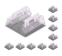 10 Pezzi Connettore Veloce 8mm Mono Colore Fast Connect 4 In 1 per Unire Collega