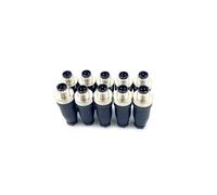 10 pezzi connettori M12 a 4 poli, connettori rotondi con codifica A a 4 pin installabili in loco con attacco a vite, connettore maschio Aviation da 12 mm, IP67 impermeabile, connettore circolare