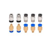 10 pezzi connettori pneumatici for stampanti 3D PC4 M6 M10 Bowden giunto rapido raccordo 1,75/3 mm tubo PTFE 2/4 mm(Mixed Size)