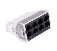 10 Pezzi Connettori Push Wago 773-108 8 Vie 2.5mm² Nero Blocco Terminale Fisso