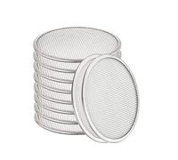 10 Pezzi Coperchi per Germogli, per Barattoli di Vetro a Bocca Larga da 70 mm Sprouting Jar Lids per Coltivazione di Fagioli Broccoli Semi di Erba Medica, Germogli di Insalata