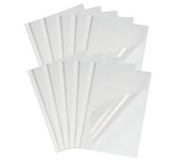 10 Pezzi Copertine Per Rilegatrice Termica, A4 Cartelline Termiche, 3 Mm, Capacità 16-25 Fogli, Per Documenti Vincolanti, Rapporti Vari, Estratti Conto E Altri Documenti, Bianco