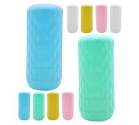 10 Pezzi Copertura in Silicone per Bottiglie da Viaggio, Elastica e | Flaconi di Lozione e Contenitori Compatti, Struttura Comprimibile, Facile da Distinguere, Cinque Colori Assortiti