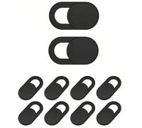 10 pezzi Copertura per webcam ultra sottile scorrevole, protezione della privacy adatta per laptop, computer, tablet, Apple 14/13/12/8/7/6 Plus [Nero] Tagli Unica,5 pezzi neri,1 pezzo nero,10 pezzi ne