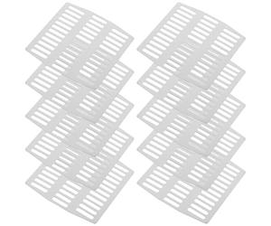 10 Pezzi Copri Foro di Drenaggio in Acciaio Inox | Rete Fine, Profilo Sottile, Finitura Argento, Integrazione Discreta, per Aperture in Muratura
