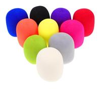 10 Pezzi Copri Microfono Colorato in Schiuma, Riutilizzabile | Diametro Foro 3, 8cm, Design Elastico e Morbido, per Microfoni Pa e Voci in Sala