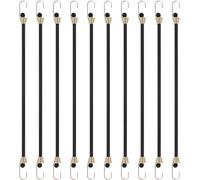 10 Pezzi Corda Elastica con Gancio Mini Cavi Elastici con 2 Ganci Elastici con Ganci per Teloni,Portapacchi,Trasporto,Campeggio